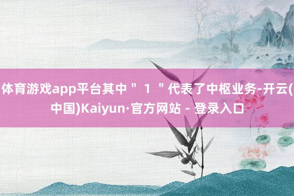 体育游戏app平台其中＂ 1 ＂代表了中枢业务-开云(中国)Kaiyun·官方网站 - 登录入口