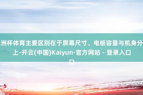 欧洲杯体育主要区别在于屏幕尺寸、电板容量与机身分量上-开云(中国)Kaiyun·官方网站 - 登录入口
