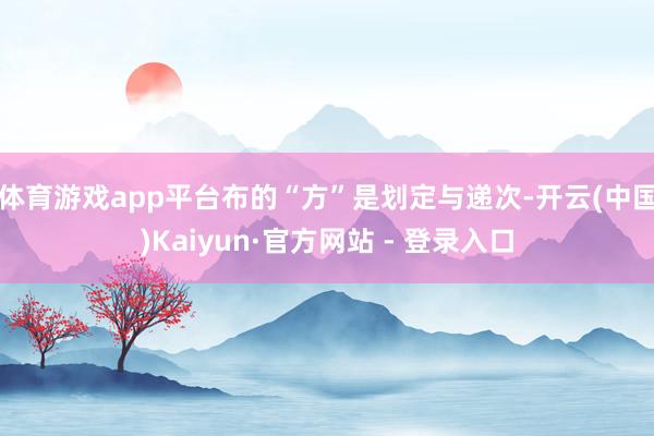 体育游戏app平台布的“方”是划定与递次-开云(中国)Kaiyun·官方网站 - 登录入口