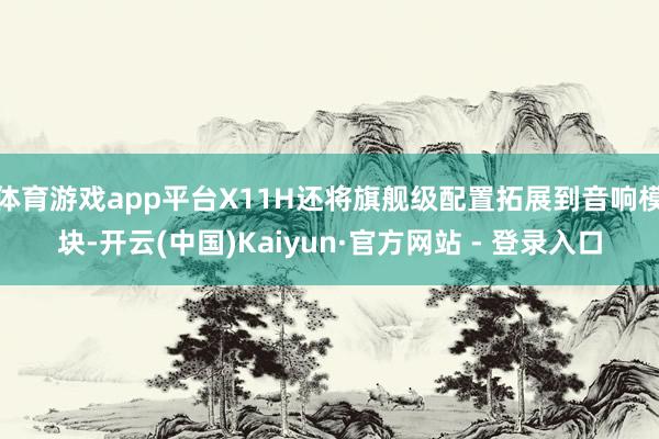 体育游戏app平台X11H还将旗舰级配置拓展到音响模块-开云(中国)Kaiyun·官方网站 - 登录入口