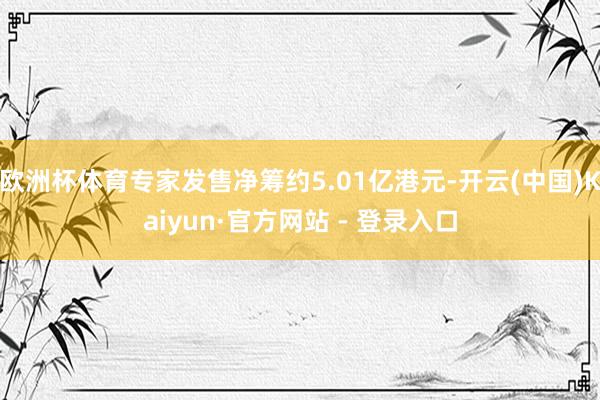 欧洲杯体育专家发售净筹约5.01亿港元-开云(中国)Kaiyun·官方网站 - 登录入口
