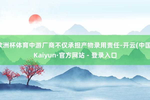 欧洲杯体育中游厂商不仅承担产物录用责任-开云(中国)Kaiyun·官方网站 - 登录入口