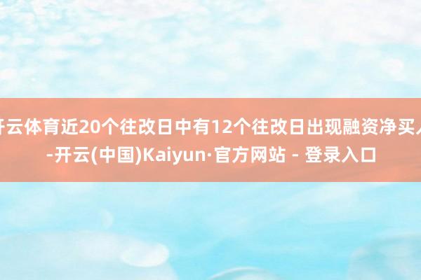 开云体育近20个往改日中有12个往改日出现融资净买入-开云(中国)Kaiyun·官方网站 - 登录入口