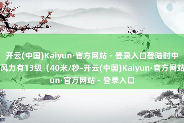 开云(中国)Kaiyun·官方网站 - 登录入口登陆时中心隔壁最大风力有13级（40米/秒-开云(中国)Kaiyun·官方网站 - 登录入口
