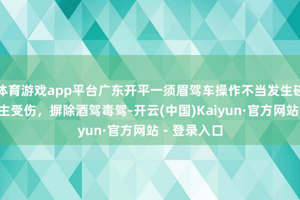 体育游戏app平台广东开平一须眉驾车操作不当发生碰撞8东说念主受伤，摒除酒驾毒驾-开云(中国)Kaiyun·官方网站 - 登录入口